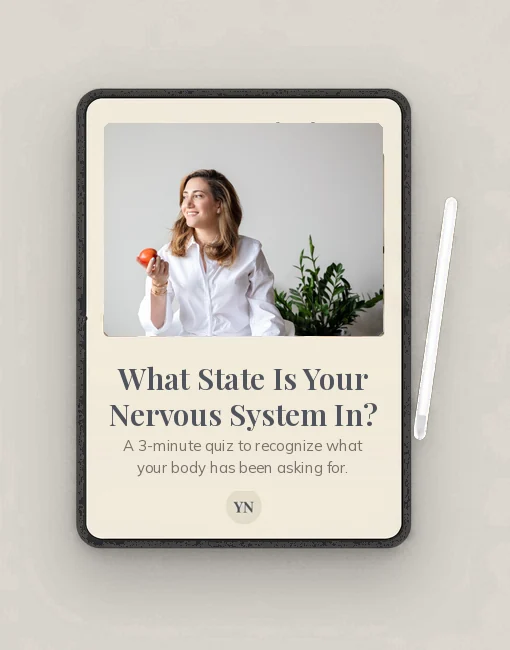 The free Nervous System quiz on a tablet, which state your body has been living in